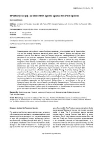 Streptomyces Spp. As Biocontrol Agents Against Fusarium Species