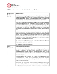 ANNEX C: Factsheet on Team Members Behind the Singapore Pavilion Architecture & Creative Direction WOHA Architects WOHA
