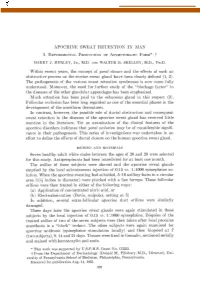 Apocrine Sweat Retention in Man I