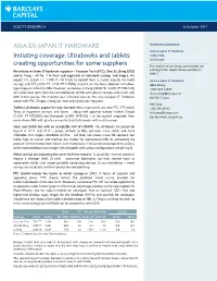 ASIA EX-JAPAN IT HARDWARE Initiating Coverage: Ultrabooks And