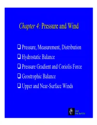 Chapter 4: Pressure and Wind
