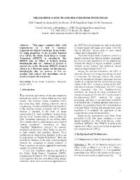 Discrete Cosine Transform Over Finite Prime Fields
