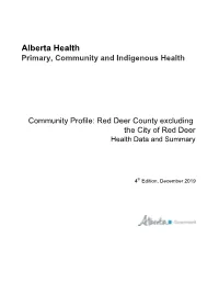 Red Deer County, Health Data and Summary, 4Th Editio