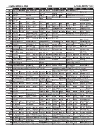 Sunday Morning Grid 2/7/16 Latimes.Com/Tv Times