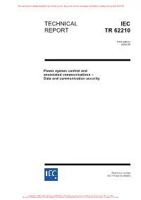 Technical Report Iec Tr 62210
