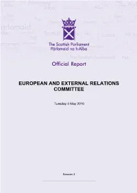 European and External Relations Committee
