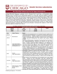 Hypercholesterlemia Information Sheet 6-10-19