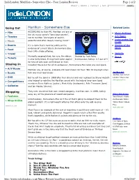 Marillion - Somewhere Else - Your London Reviews Page 1 of 2 About | Home | Contact | Join Search