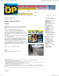Thedpost.Com - Region’S Water Tests Clean