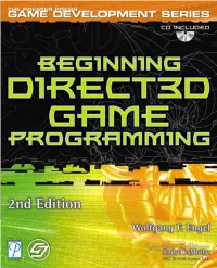 Beginning Direct3d Game Programming, 2Nd Edition