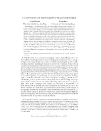 Code-Switching and Predictability of Meaning In