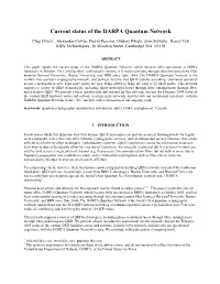 Current Status of the DARPA Quantum Network