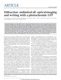 Diffraction-Unlimited All-Optical Imaging and Writing with a Photochromic GFP
