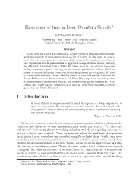 Emergence of Time in Loop Quantum Gravity∗
