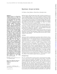 Epidemic Dropsy in India
