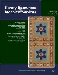 Library Resources Technical Services