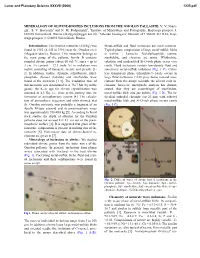 Mineralogy of Olivine-Hosted Inclusions from the Omolon Pallasite