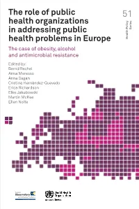 The Role of Public Health Organizations in Addressing Public Health Problems in Europe