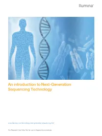 An Introduction to Next-Generation Sequencing Technology