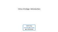 Citrus Virology- Introduction