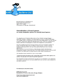 Classification of Boardgames