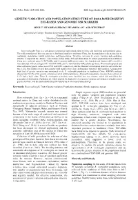 Genetic Variation and Population Structure of Rosa Roxburghii by Est-Based and Genomic Ssr Markers