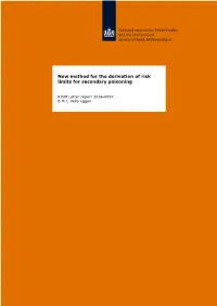 New Method for the Derivation of Risk Limits for Secondary Poisoning