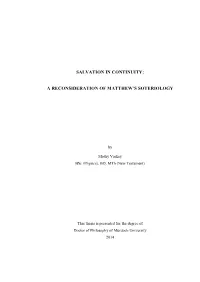 Salvation in Continuity: a Reconsideration Of