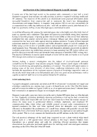 An Overview of the Underestimated Magnetic Loop HF Antenna