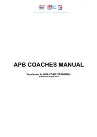 Apb Coaches Manual