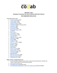 Download the List of Resources from Robin Swicord