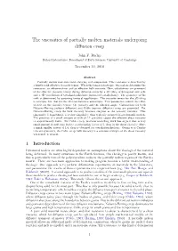 The Viscosities of Partially Molten Materials Undergoing Diffusion Creep
