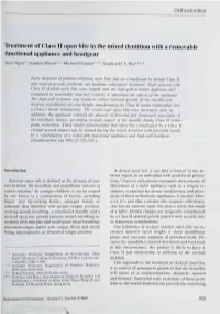 Treatment of Class II Open Bite in the Mixed Dentition with a Removable
