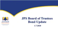 01/07/2020 – 2018 JPS Bond Construction Program