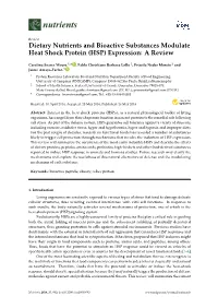 Dietary Nutrients and Bioactive Substances Modulate Heat Shock Protein (HSP) Expression: a Review