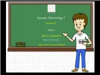 General Meteorology