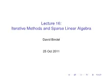 Iterative Methods and Sparse Linear Algebra