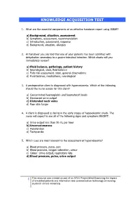 Knowledge Acquisition Test