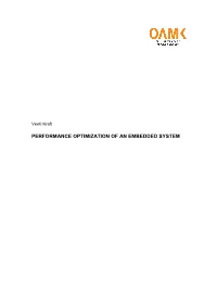 Performance Optimization of an Embedded System