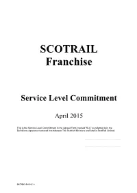SCOTRAIL Franchise Service Level Commitment