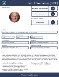Sen. Tom Carper (D-DE)
