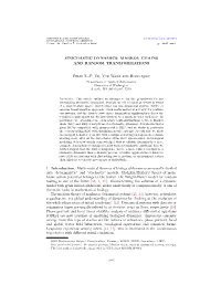 STOCHASTIC DYNAMICS: MARKOV CHAINS and RANDOM TRANSFORMATIONS Felix X
