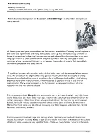 A Briefhistory of Falconry