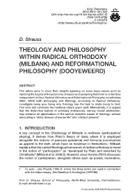 And Reformational Philosophy (Dooyeweerd)
