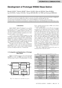 Development of Prototype Wimax Base Station