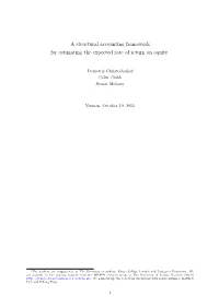 Equity Valuation Framework
