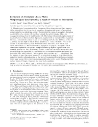 Formation of Aromatum Chaos, Mars: Morphological Development As a Result of Volcano-Ice Interactions Harald J