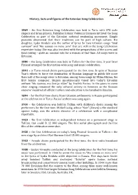 History, Facts and Figures of the Estonian Song Celebration 1869