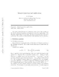 Integral Equations and Applications