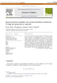 Quasi-Projective Modules Over Prime Hereditary Noetherian V-Rings Are Projective Or Injective ∗ Hai Q